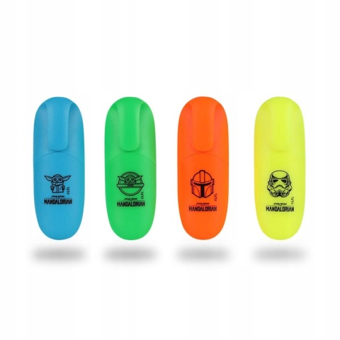 ZAKREŚLACZE MINI marker 4 kolory Star Wars Mandalorian