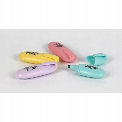 ZAKREŚLACZE MINI marker flamastry 4 kolory Myszka Minnie