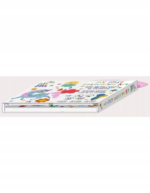 Zestaw kreatywny kredki z wosku pszczelego kolorowanka naklejki Unicorn