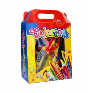 Zestaw plastyczny wyprawka kredki farby plastelina