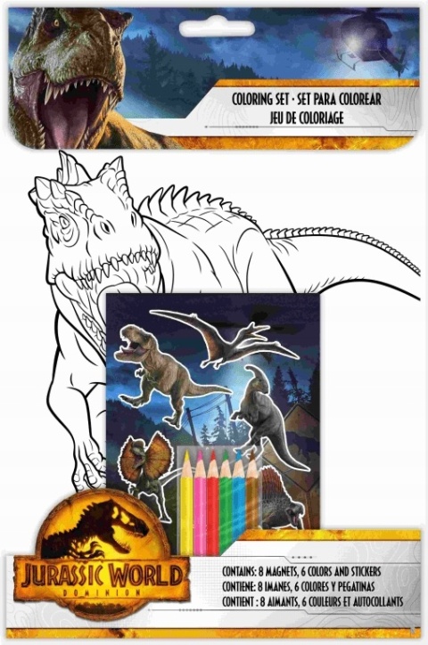 Kolorowanka naklejki zestaw kreatywny Park Jurajsk Kolorowanka naklejki zestaw kreatywny Park Jurajsk