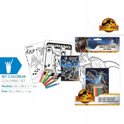 Kolorowanka naklejki zestaw kreatywny Park Jurajsk Kolorowanka naklejki zestaw kreatywny Park Jurajsk