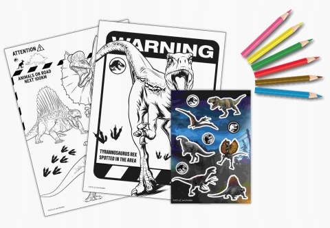 Kolorowanka naklejki zestaw kreatywny Park Jurajsk Kolorowanka naklejki zestaw kreatywny Park Jurajsk