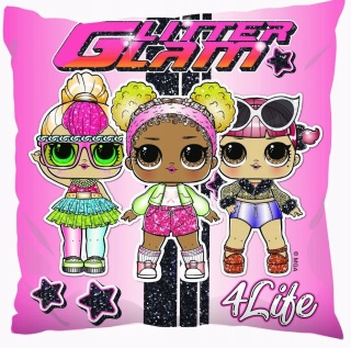 LOL SURPRISE poduszka jasiek dwustronna 40x40cm