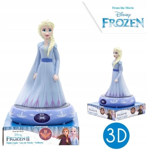 Lampka LED baterie 3d KRAINA LODU FROZEN figurka Lampka LED baterie 3d KRAINA LODU FROZEN figurka