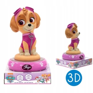 Lampka LED na baterie 3d PSI PATROL SKYE figurka