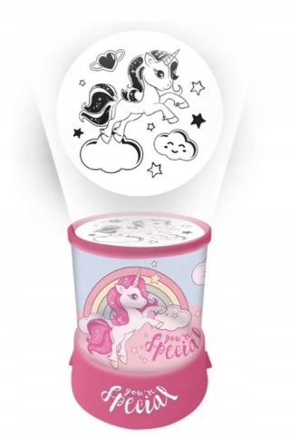 Lampka LED z projektorem UNICORN JEDNOROŻEC
