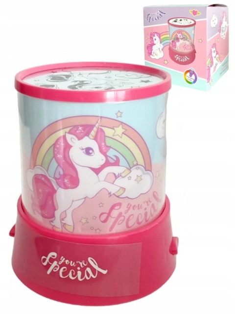 Lampka LED z projektorem UNICORN JEDNOROŻEC