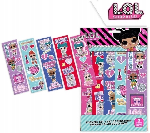 Naklejki wielorazowego użytku zestaw LOL SURPRISE
