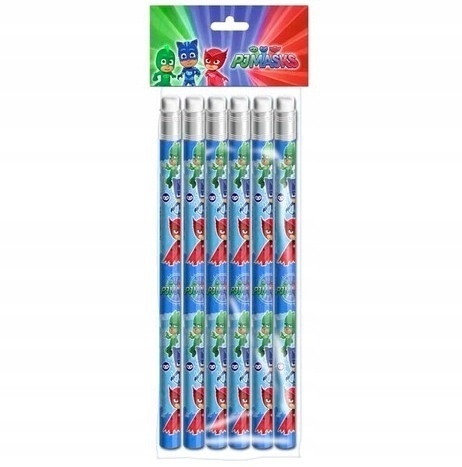 Ołówek z gumką PIDŻAMERSI 6 szt Ołówek z gumką PIDŻAMERSI 6 szt