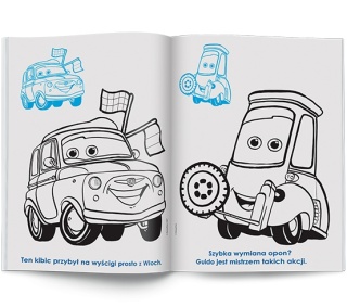 AUTA ZYGZAK MCQUEEN Złomek kolorowanka z naklejkami