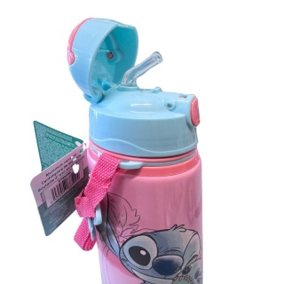 Bidon aluminiowy Stich butelka na wodę z paskiem i adresówką Stitch 600ml