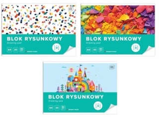 Blok rysunkowy Interdruk 20k biały A4