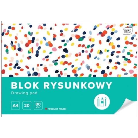 Blok rysunkowy Interdruk 20k biały A4