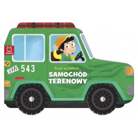 Samochód terenowy Świat na kółkach. książeczka sztywnokartonowa auto z kołami