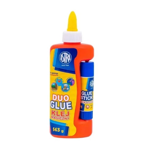 Klej magiczny w płynie 143ml + klej w sztyfcie 8g Astra zestaw 2w1