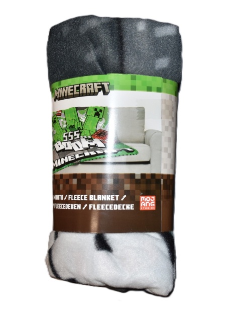 Kocyk koc dziecięcy polarowy do przedszkola Minecraft 100x150 cm