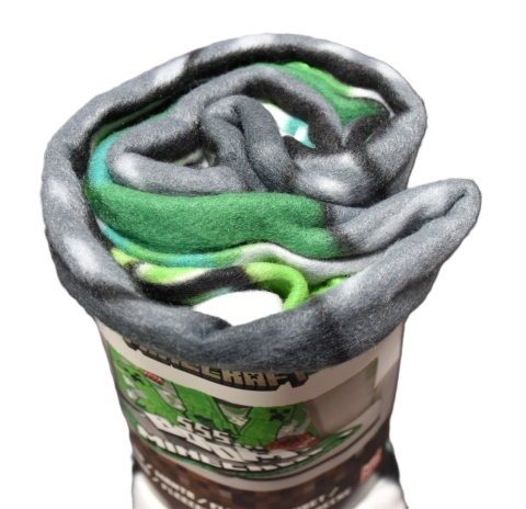 Kocyk koc dziecięcy polarowy do przedszkola Minecraft 100x150 cm