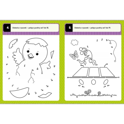 Połącz kropki. Łamigłówki przedszkolaka