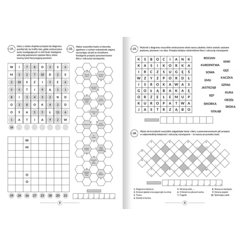 Ciekawe zadania do głowy łamania. Krzyżówki, wykreślanki, szyfrogramy 10+