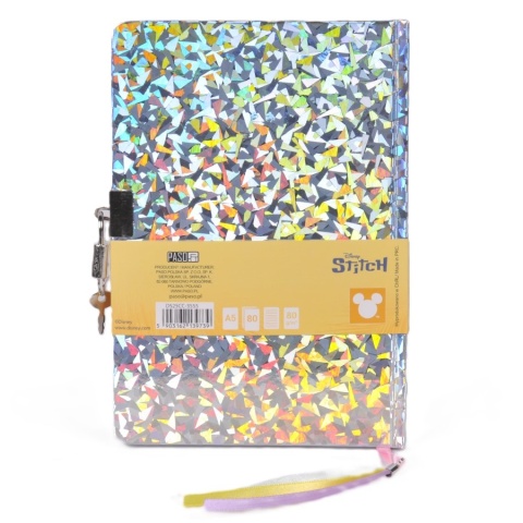 Notatnik Stich pamiętnik sekretny z kłódką holograficzny Stitch Angel