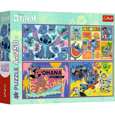 Puzzle Lilo & Stitch 4 x 250 el. Niezwykły Stitch Trefl 13311