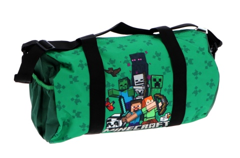 Torba na ramię sportowa dziecięca zielona Minecraft na basen Torba na ramię sportowa dziecięca zielona Minecraft na basen