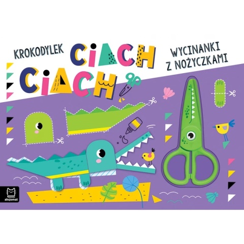 Wycinanki z nożyczkami. Krokodylek ciach, ciach!