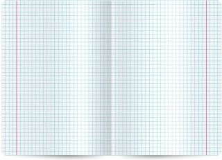 Zeszyt w kratkę A5 Pusheen kotek czarny mix wzorów 60 kartek mix 1 szt