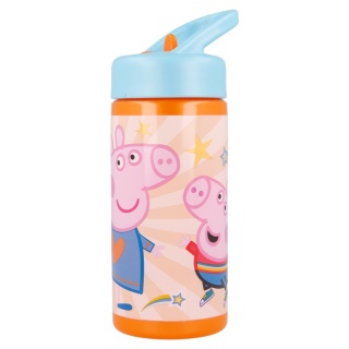 Bidon ze słomką i ustnikiem na wodę ŚWINKA PEPPA PIG 410ml