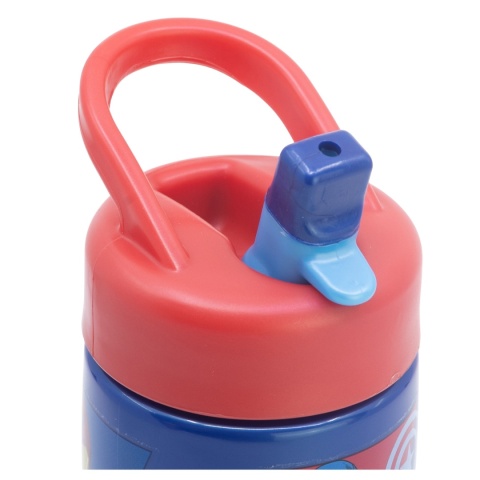 Bidon na wodę ze słomką ustnikiem AVENGERS IronMan Thor Kapitan Ameryka 410ml