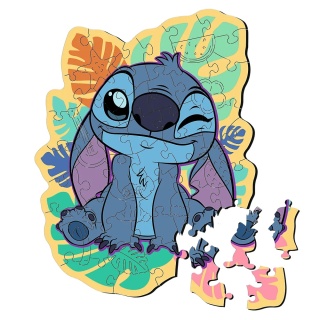 Puzzle drewniane Lilo & Stitch 50 el. Wesoły Stitch
