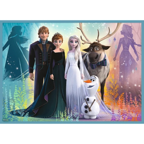 Kraina Lodu Frozen Niezwykły Świat 4W1 Trefl Puzzle 71 EL 34381