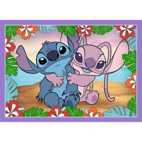 Lilo i Stitch 4W1 Stich Trefl Puzzle 207 EL układanki 35 48 54 70el 34633