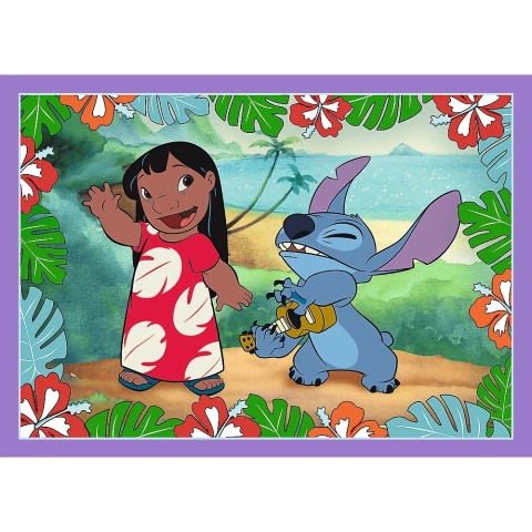 Lilo i Stitch 4W1 Stich Trefl Puzzle 207 EL układanki 35 48 54 70el 34633