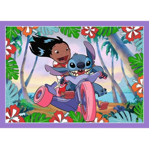 Lilo i Stitch 4W1 Stich Trefl Puzzle 207 EL układanki 35 48 54 70el 34633