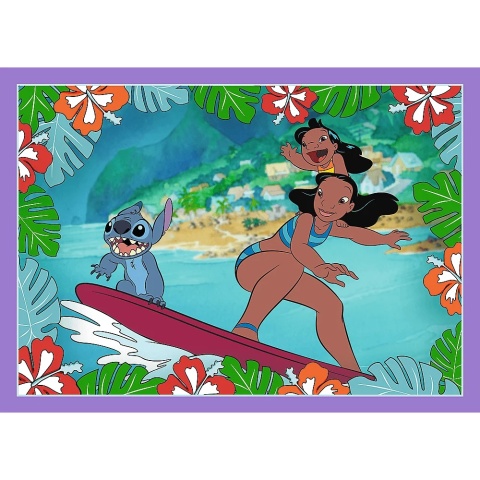 Lilo i Stitch 4W1 Stich Trefl Puzzle 207 EL układanki 35 48 54 70el 34633