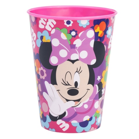 Myszka Minnie kwiaty kubek kubeczek plastikowy szklanka 260ML