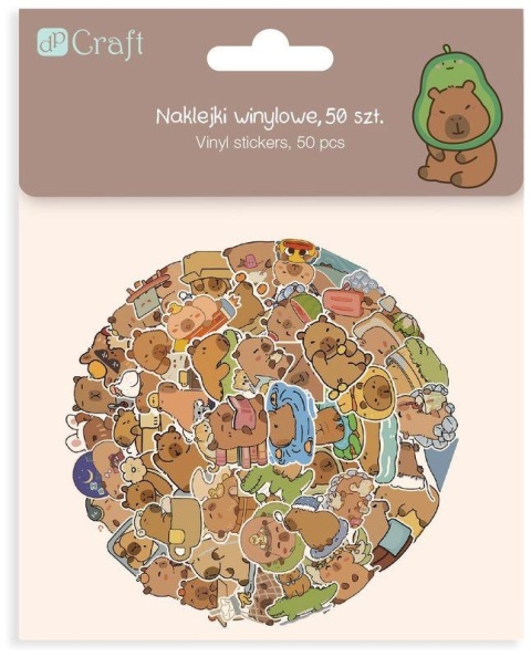 Naklejki winylowe Kapibara op. 50szt., Dp Craft