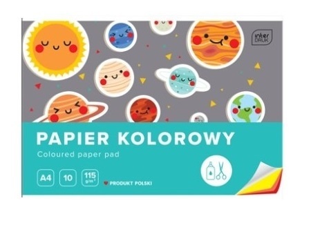 Papier kolorowy 10 kol Interdruk 115g A4 mix