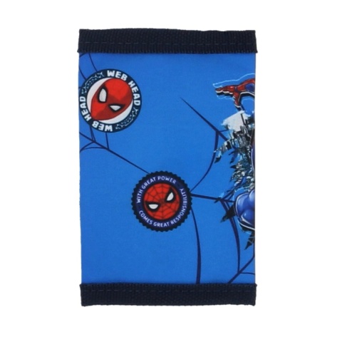 Portfel dziecięcy dla chłopca portfelik na rzep suwak na karty Spiderman