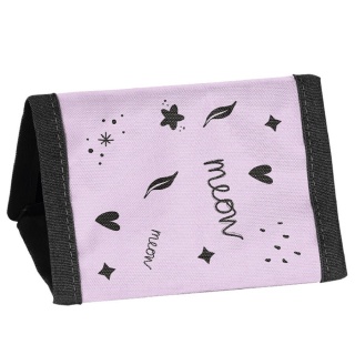 Portfel dziecięcy na szyje portfelik rzep suwak sznurek na karty dla dziewczynki Kotek