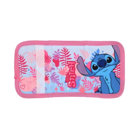 Portfel dziecięcy dla dziewczynki portfelik na rzep suwak Lilo i Stitch Stich różowy
