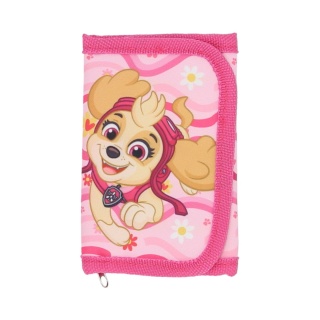 Portfel dziecięcy dla dziewczynki portfelik na rzep suwak na karty Psi Patrol Skye