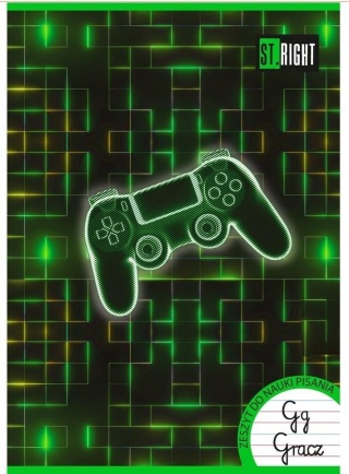 Zeszyt A4 32k do nauki pisania trzylinia trzy linia kolorowa Game pixel