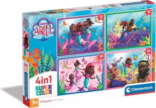 ARIEL syrenki mała syrenka Puzzle 4w1 12 16 20 24 el Clementoni