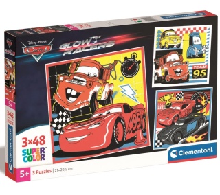 Auta Zygzak McQueen Cars Puzzle 3 X 48 3X48 Clementoni 22309
