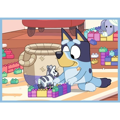 Bluey Blue i jego świat 4W1 Trefl Puzzle 12+15+ 20+24+ EL 34637