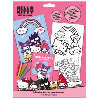 Kolorowanka 2 szt zestaw kreatywny z kredkami Hello Kitty My melody Kuromi