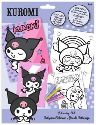 Kolorowanka 2 szt zestaw kreatywny z kredkami Kuromi